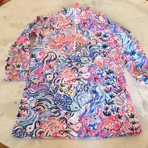Lilly Pulitzer Kids Dress in Pink and Blue Swirl 8-10